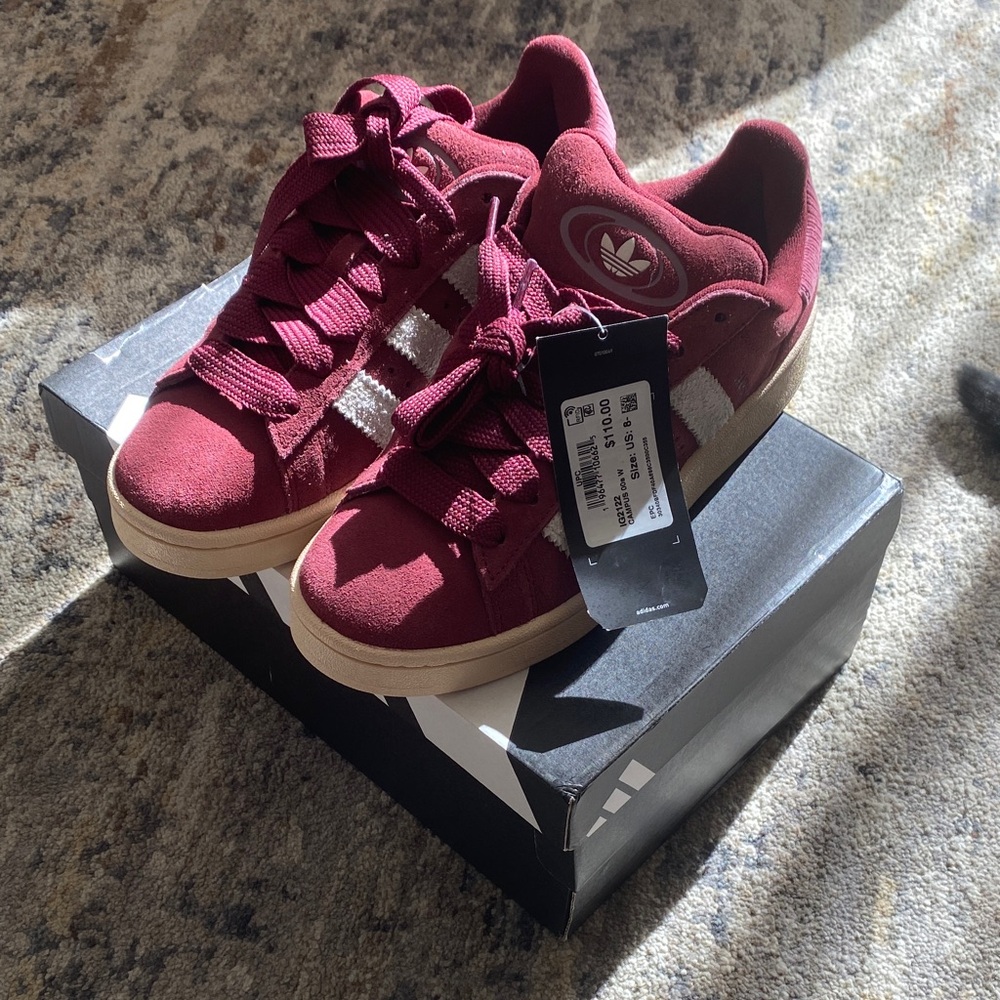 adidas Women's Campus 00s Shadow Red and Off White Sneakers BRAND NEW